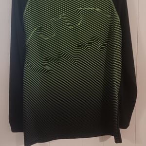 Batman Black and Green Striped Long Sleeve Shirt Womens Xl